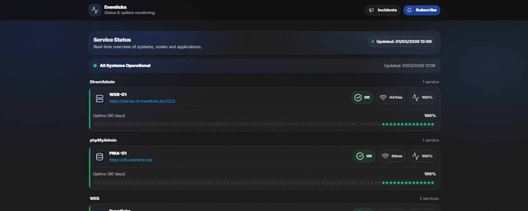 Preview van Eventicks - Statusplatform